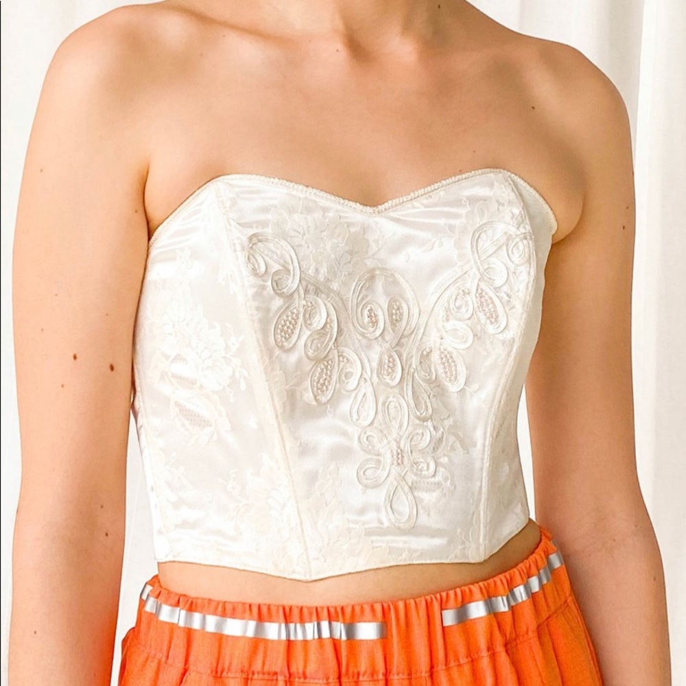 Vintage Pearl Laced Bustier
